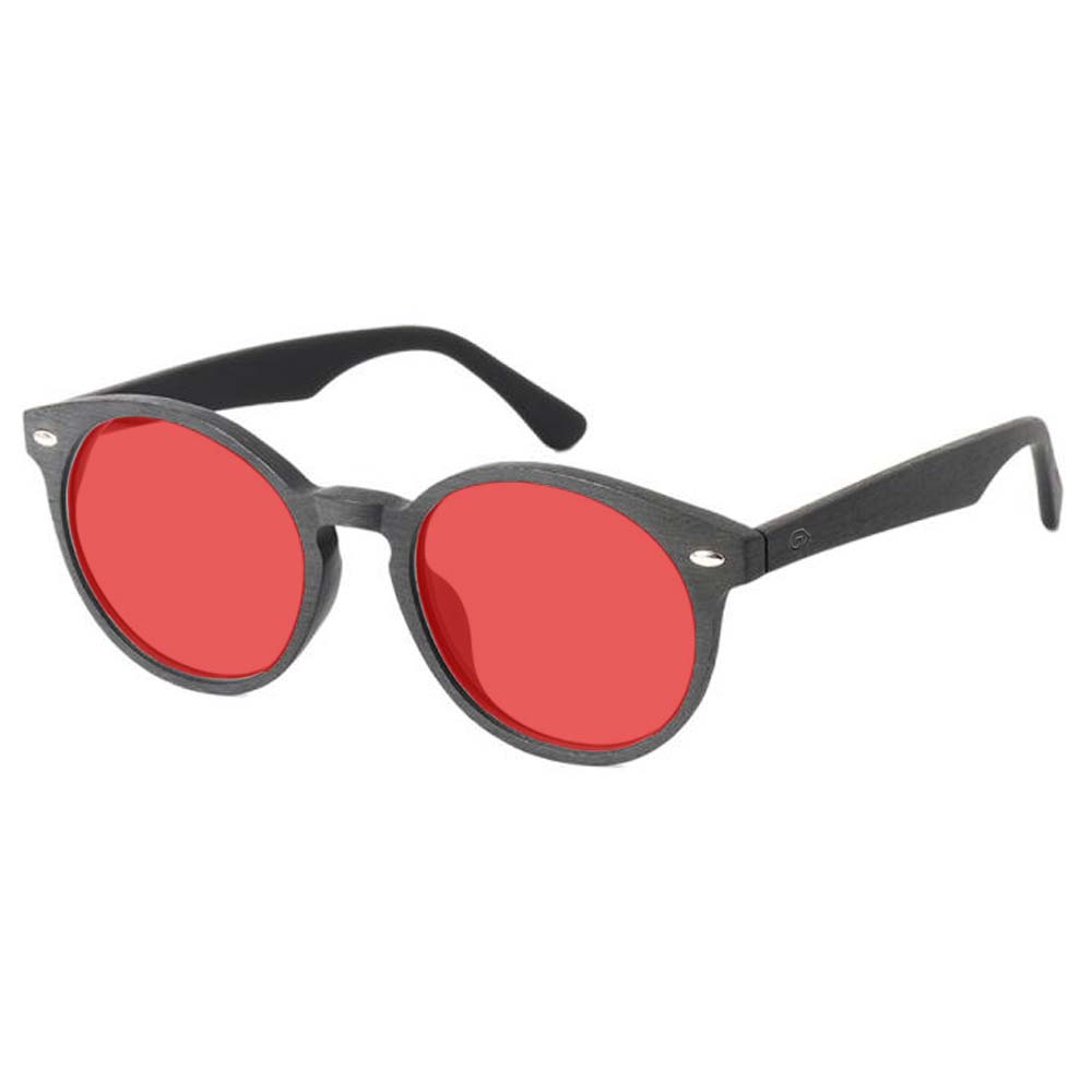 KUGO Astor sunset - blue and green light blocking glasses for bedtime made of biodegradable acetate and wood side view