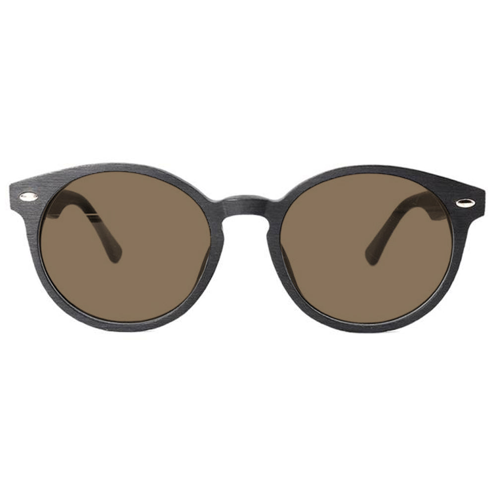 Bleecker KUGO Premium Brown lens sunglasses from biodegradable acetate front view