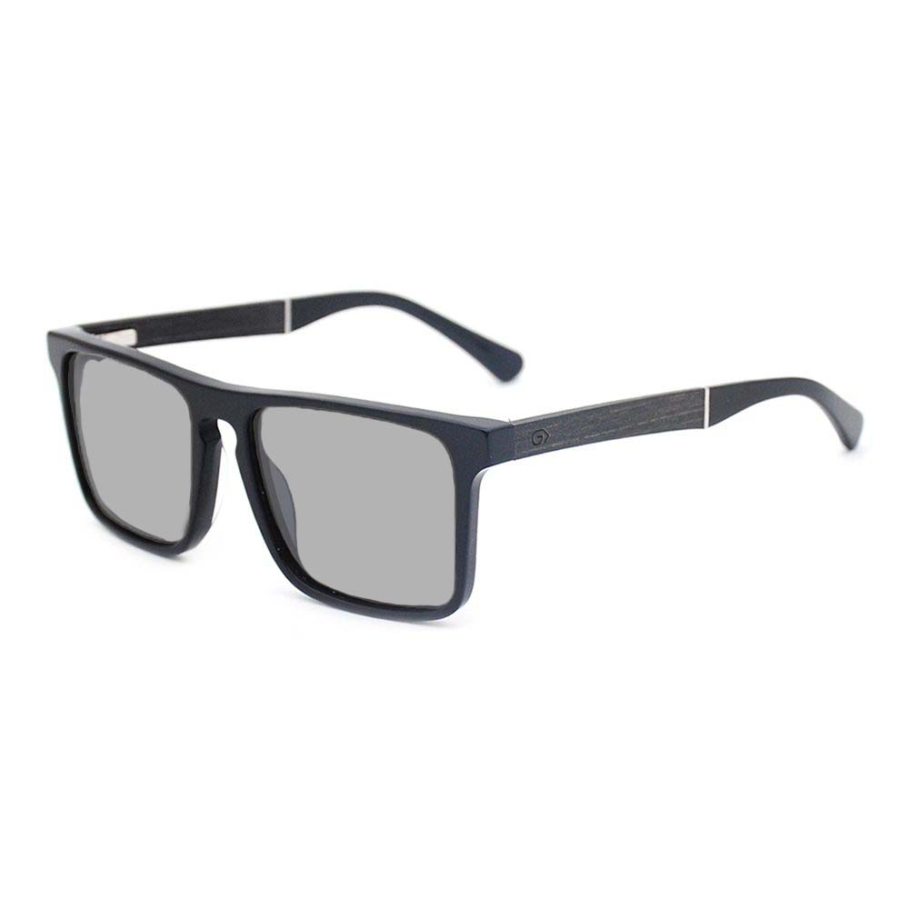 KUGO Columbus Non Premium Grey Lens sunglasses made of natural wood and biodegradable acetate side view