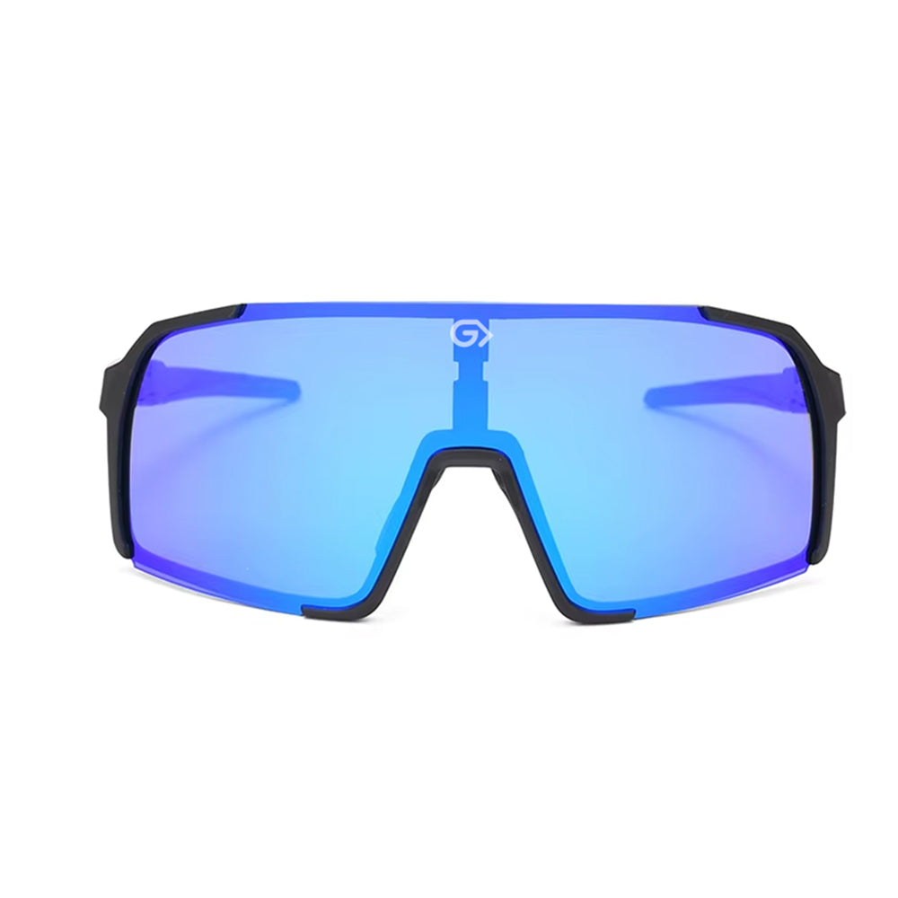 KUGO Sport ultralight and durable Sunglasses with blue changeable lens front view