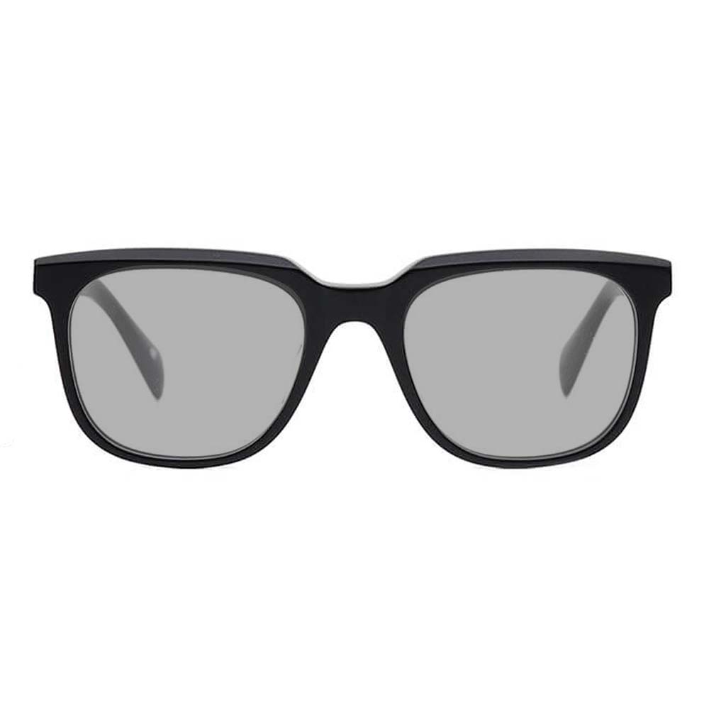KUGO Stanton black, front view of sunglasses made of biodegradable acetate