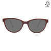 KUGO hand made sunglasses from natural red burl wood Bowery