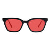 KUGO Aston black sunset - blue and green light blocking glasses for bedtime made of biodegradable acetate front view