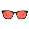KUGO Aston black sunset premium - blue and green light blocking glasses for bedtime made of biodegradable acetate front view