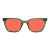 KUGO Aston green sunset premium - blue and green light blocking glasses for bedtime made of biodegradable acetate front view