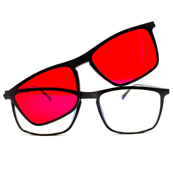 KUGO 4 hours solution glasses red clip