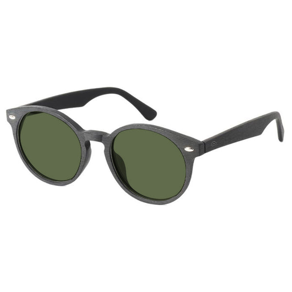 Bleecker KUGO Premium Green lens sunglasses from biodegradable acetate side view