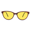 KUGO Bowery Rose 450nm front view - Handmade blue light reducing daytime glasses for better working, driving and sleeping featuring natural wood for a stylish, sustainable look.