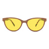 KUGO Bowery Walnut 450nm front view - Handmade blue light reducing daytime glasses for better working, driving and sleeping featuring natural wood for a stylish, sustainable look.