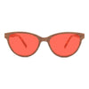 KUGO Bowery walnut sunset premium - blue and green light blocking glasses for bedtime made of biodegradable acetate and wood front view