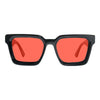 KUGO Broome sunset premium - blue and green light blocking glasses for bedtime made of biodegradable acetate and wood front view