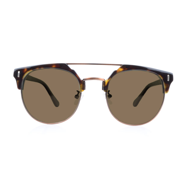 KUGO Chambers Premium Brown Lens sunglasses made of biodegradable acetate front view