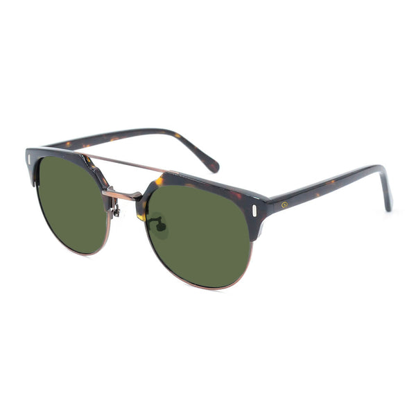 KUGO Chambers Premium Green Lens sunglasses made of biodegradable acetate side view
