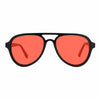 KUGO Chatham sunset premium - blue and green light blocking glasses for bedtime made of biodegradable acetate and wood front view