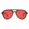 KUGO Chatham sunset - blue and green light blocking glasses for bedtime made of biodegradable acetate and wood front view