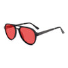 KUGO Chatham sunset - blue and green light blocking glasses for bedtime made of biodegradable acetate and wood side view