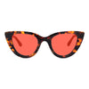 KUGO Cherry tortoise sunset premium - blue and green light blocking glasses for bedtime made of biodegradable acetate front view