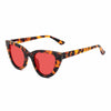 KUGO Cherry tortoise sunset - blue and green light blocking glasses for bedtime made of biodegradable acetate side view