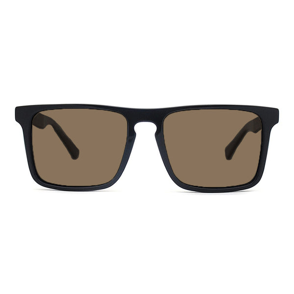 KUGO Columbus Premium Brown Lens sunglasses made of natural wood and biodegradable acetate front view