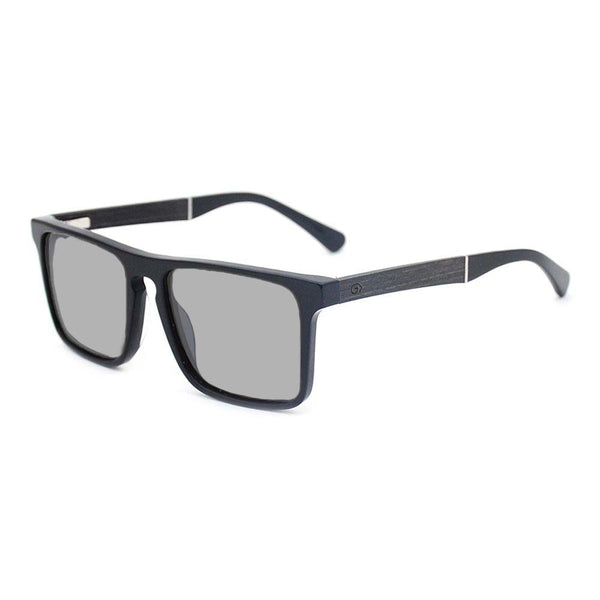 KUGO Columbus Non Premium Grey Lens sunglasses made of natural wood and biodegradable acetate side view