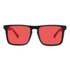 KUGO Columbus sunset - blue and green light blocking glasses for bedtime made of biodegradable acetate and wood front view