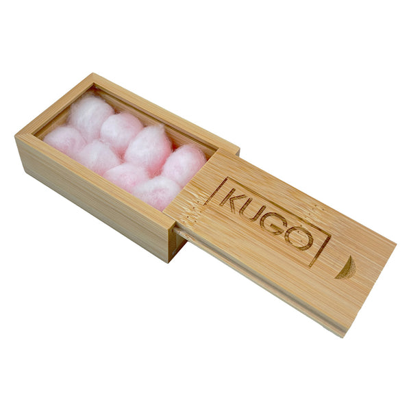 KUGO Biodegradable wax ear plugs in wooden case
