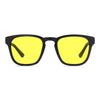 KUGO Fulton premium 450nm blocking front view - Handmade blue and green light blocking sunset glasses for better sleeping, featuring eco-friendly biodegradable acetate frames and natural wood arms for a stylish, sustainable look.