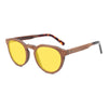 KUGO Lenox Walnut 450nm side view - Handmade blue light reducing daytime glasses for better working, driving, watching, gaming and sleeping featuring natural wood for a stylish, sustainable look.