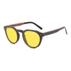 KUGO Lenox Oak 450nm side view - Handmade blue light reducing daytime glasses for better working, driving, watching, gaming and sleeping featuring natural wood for a stylish, sustainable look.