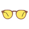 KUGO Lenox Walnut 450nm front view - Handmade blue light reducing daytime glasses for better working, driving, watching, gaming and sleeping featuring natural wood for a stylish, sustainable look.