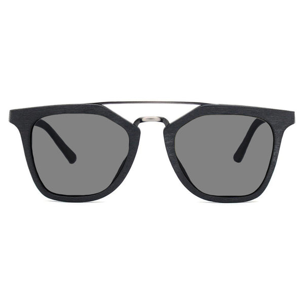KUGO Leroy Premium Grey lens sunglasses made of biodegradable acetate front view