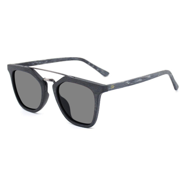 KUGO Leroy Premium Grey lens sunglasses made of biodegradable acetate side view