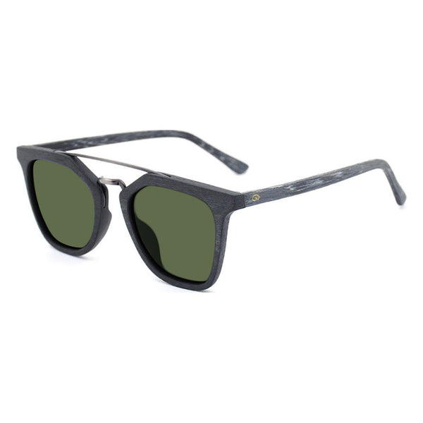KUGO Leroy Premium Green lens sunglasses made of biodegradable acetate side view