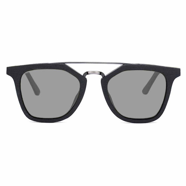 KUGO Leroy Grey non premium lens sunglasses made of biodegradable acetate front view