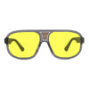 KUGO Mercer premium 450nm blocking side view - Handmade blue and green light blocking sunset glasses for better sleeping, featuring eco-friendly biodegradable acetate for a stylish, sustainable look.