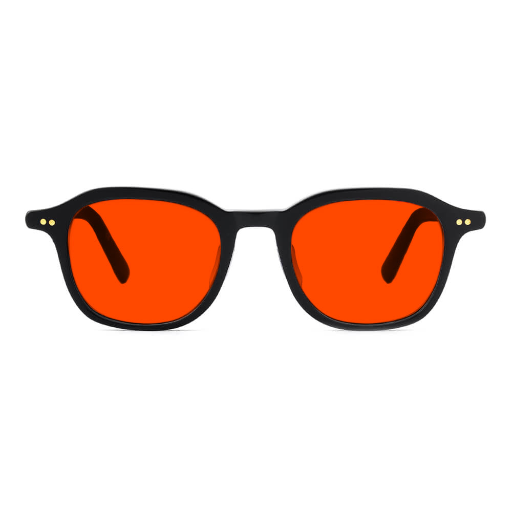 KUGO Pearl Sunset bio acetate premium lens glasses blocking blue and green light up to 550nm - front view