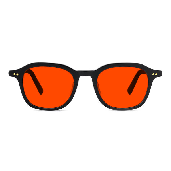 KUGO Pearl Sunset bio acetate premium lens glasses blocking blue and green light up to 550nm - front view