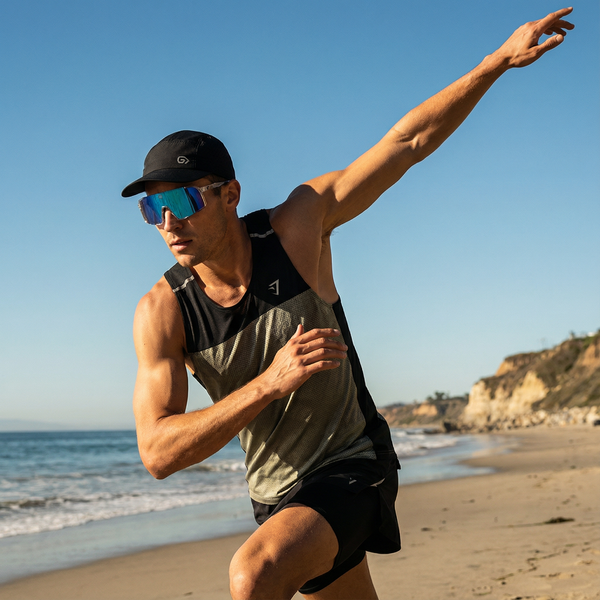 KUGO Sport Transparent Blue Glasses