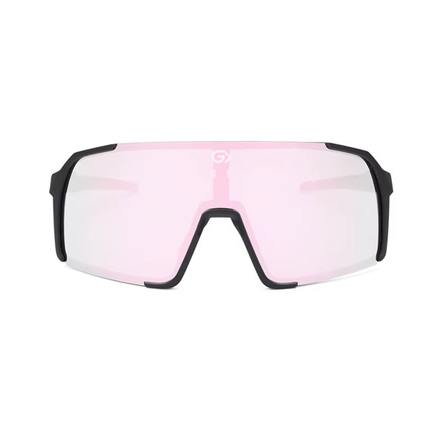 KUGO Sport ultralight and durable Sunglasses with pink changeable lens front view