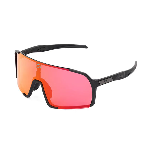 KUGO Sport ultralight and durable Sunglasses with red changeable lens side view
