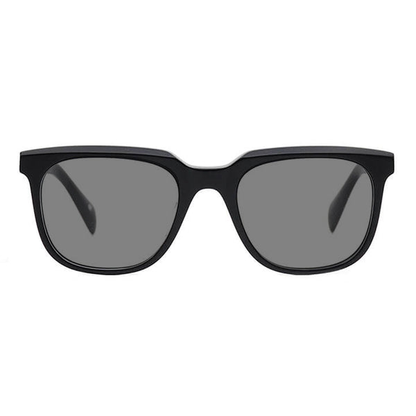 KUGO Stanton Black - Grey Premium Lens sunglasses made of biodegradable acetate front view