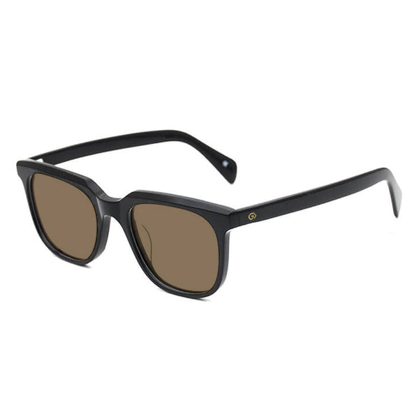 KUGO Stanton Black - Brown Premium Lens sunglasses made of biodegradable acetate side view