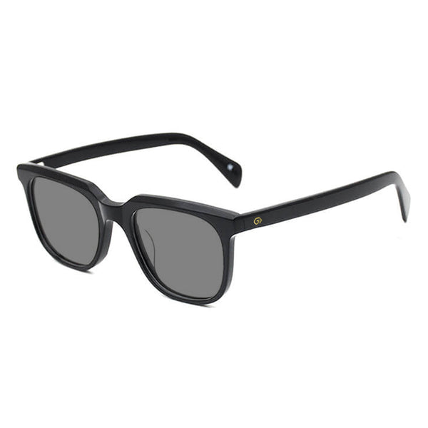 KUGO Stanton Black - Grey Premium Lens sunglasses made of biodegradable acetate side view