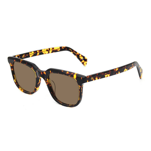 KUGO Stanton Tortoise - Brown Premium Lens sunglasses made of biodegradable acetate side view