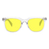KUGO Stanton transparent premium 450nm blocking front view- Handmade blue and green light blocking sunset glasses for better sleeping, featuring eco-friendly biodegradable acetate for a stylish, sustainable look.