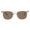 KUGO Stanton Transparent - Brown Premium Lens sunglasses made of biodegradable acetate front view