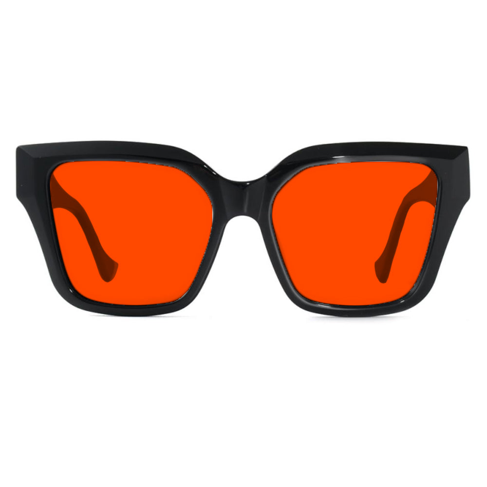 KUGO Taras bioacetate premium lens glasses blocking blue and green light up to 550nm, front view