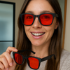 monroe sunset premium 550nm blue and green light blocking glasses