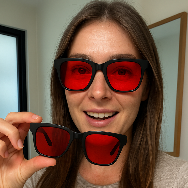 monroe sunset standard 550nm blue and green light blocking glasses