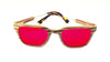 KUGO Dyer blue light blocking glasses made of zebra wood - sunset